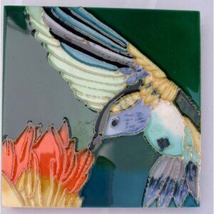 Wall Art Tile Hummingbird Bird 4x4 Decorative Ceramic New Backsplash Gift Raised